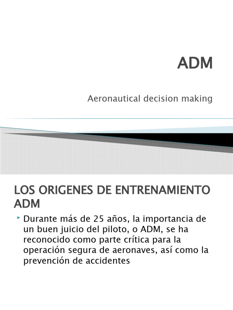Aeronautical Decision Making | PDF | Riesgo | Toma de decisiones