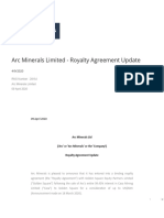 Royalty Agreement Update