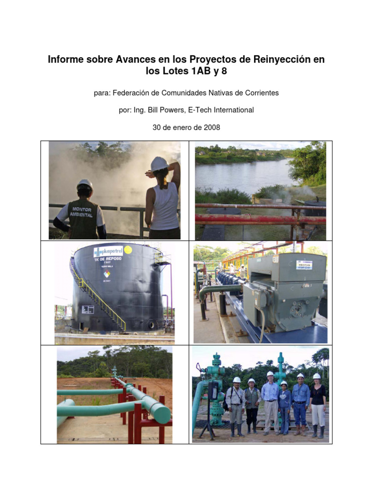 Avances en Reinyección Lotes 1AB y 8 | PDF | Agua subterránea | Agua