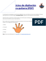 Ejercicios de Digitacion para Guitarra PDF