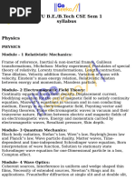 ECE Sem 1 Syllabus