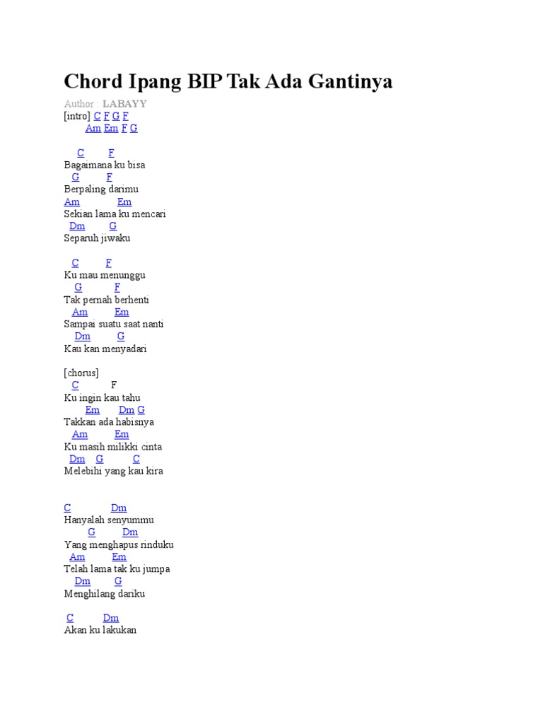 29+ Chord tak ada gantinya information