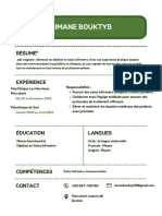 White and Green Minimalist Sales Agent Resume