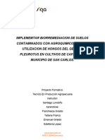 Biorremediación de Suelos Con Hongos Pleurotus