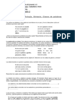 TP Clases de Palabras Morfología y Sintaxs. Sustantivos, Adjetivos y Verbos.