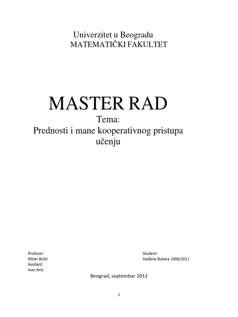 Master Rad-Bukara Sladjana | PDF