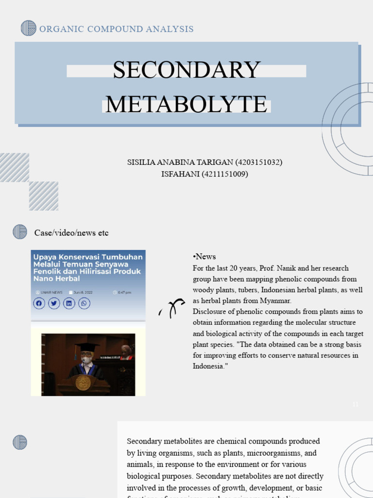Secondary Metabolites in Plants | PDF | Polyphenol | Chemistry