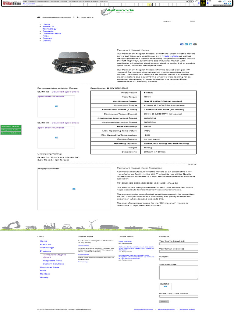 Ashwoods electric motors low cost high performance electric motors