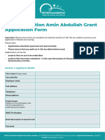 Amin Abdullah RCN Foundation Grant Application