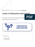 COVID-19 PREGUNTAS FRECUENTES - Secretaría de Salud - Gobierno - Gob - MX
