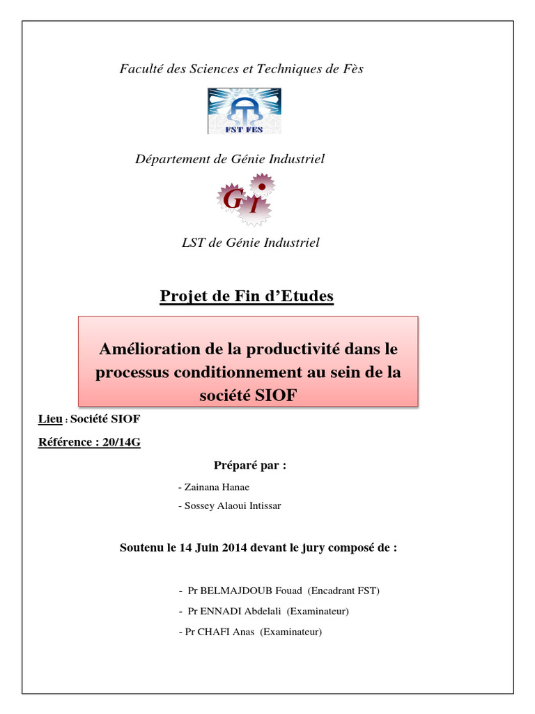 Amélioration de la productivité SIOF | PDF | Huile d'olive | Chlorure ...