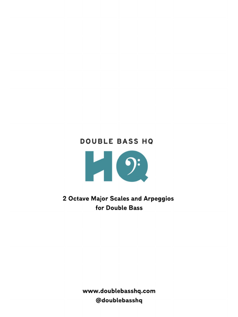 DBHQ Two Octave Major Scales and Arpeggios for the Double Bass PDF
