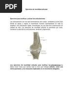 Ejercicios de Movilidad Articular