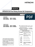 HITACHI Oil-Free Rotary Screw Air Compressor: Instruction Manual