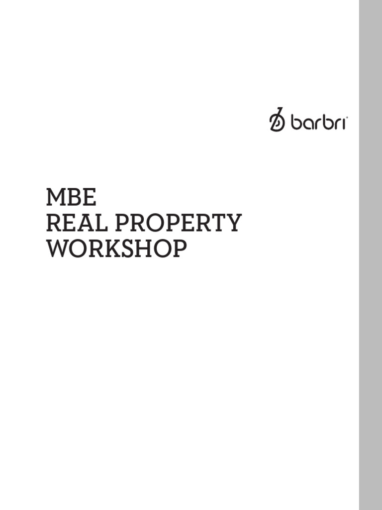 Real Property Workshop Questions | PDF