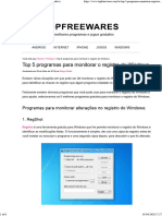 Top 5 Programas para Monitorar o Registro Do Windows