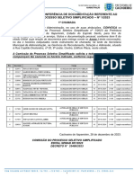 1a Chamada Entrega de Documentos e Titulos