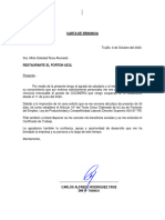 Carta de Renuncia Carlos