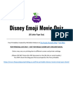TPPB Free Printable Disney Movie Emoji Quiz Sheet Us Letter