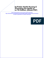 Community Public Health Nursing e Book Promoting The Health of Populations 7th Edition Ebook PDF