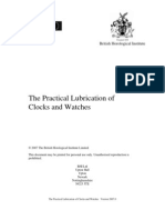 The Practical Lubrication of Clocks and Watches