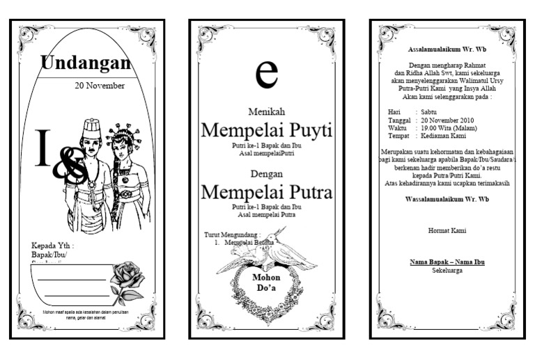 Undangan Nikah Word | PDF