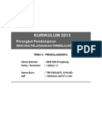 RPP SD KELAS 1 SEMESTER 2 - Pengalamanku