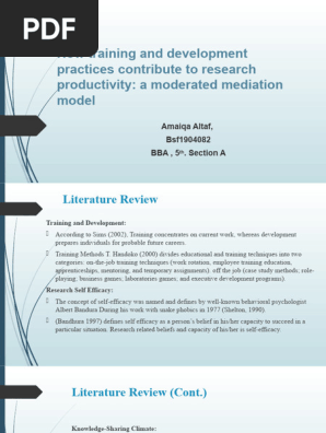 How training and development practices