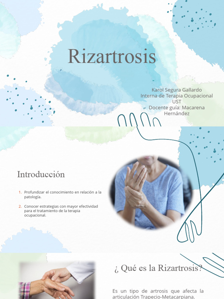 Rizartrosis: Diagnóstico y Tratamiento | PDF | Osteoartritis | Artritis