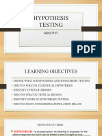 Hypothesis Testing - Honey Ebarle