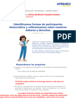 Identificamos Formas de Participación Democrática y Reflexionamos Sobre Nuestros Deberes y Derechos