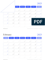 Printable 2023 Monthly Calendar For PowerPoint by Mslides