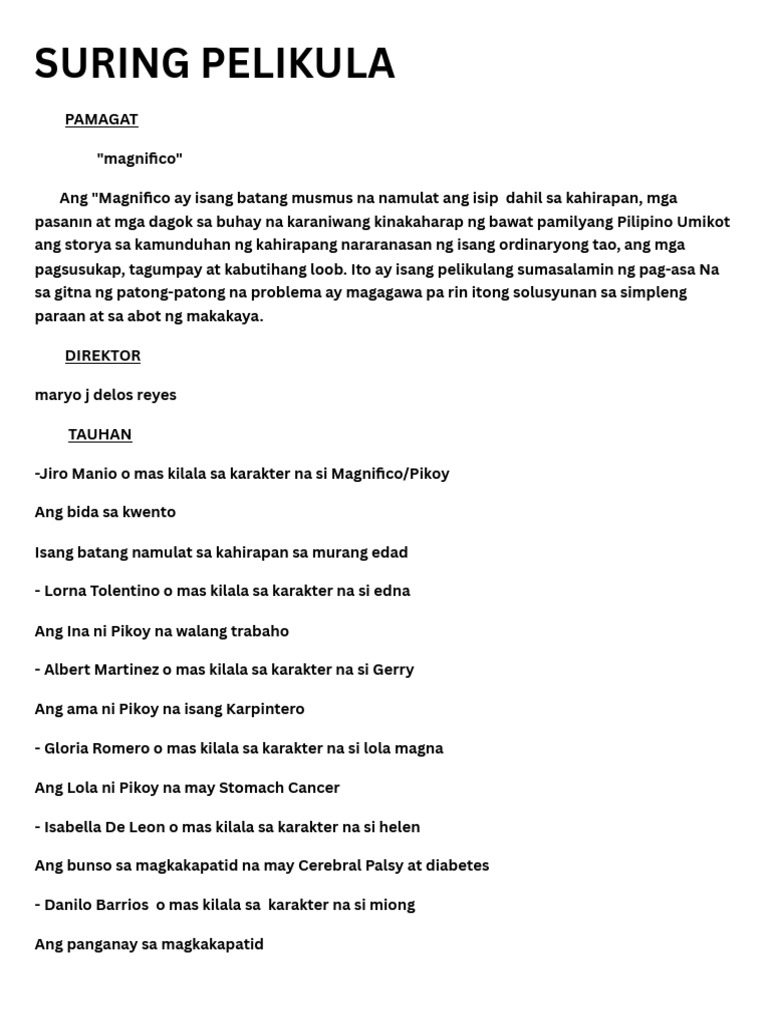 Suring Pelikula | PDF