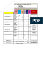 F Equipment Maintenance Schedule