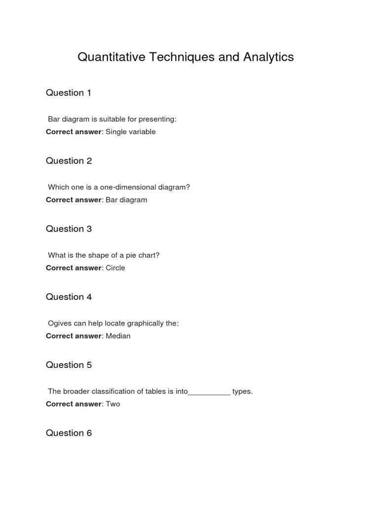 Quantitative Techniques MCQs PDF Statistical Hypothesis Testing F