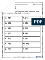 Place Value Worksheets Set 2