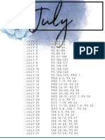 July Free Printable Bible Reading Plan