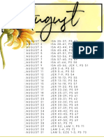 August Free Printable Bible Reading Plan