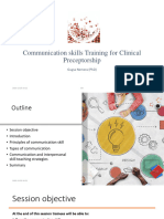 Communication Skills Training For Clinical Preceptorship