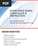 DR Gillian Kasirye Competency Based Curriculum