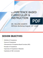 DR Gillian Kasirye Competency Based Curriculum