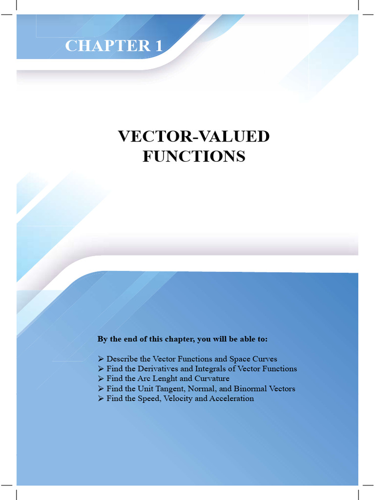 Understanding Vector-Valued Functions | PDF | Function (Mathematics ...