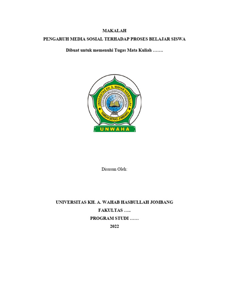 Contoh format makalah pdf