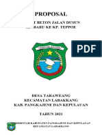 Proposal Rabat Beton Jalan Dusun KP Baru Ke Kp. Teppoe