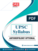 Upsc Syllabus Anthropology Optional