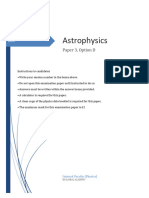 Astrophysics Paper 3 Practice Set