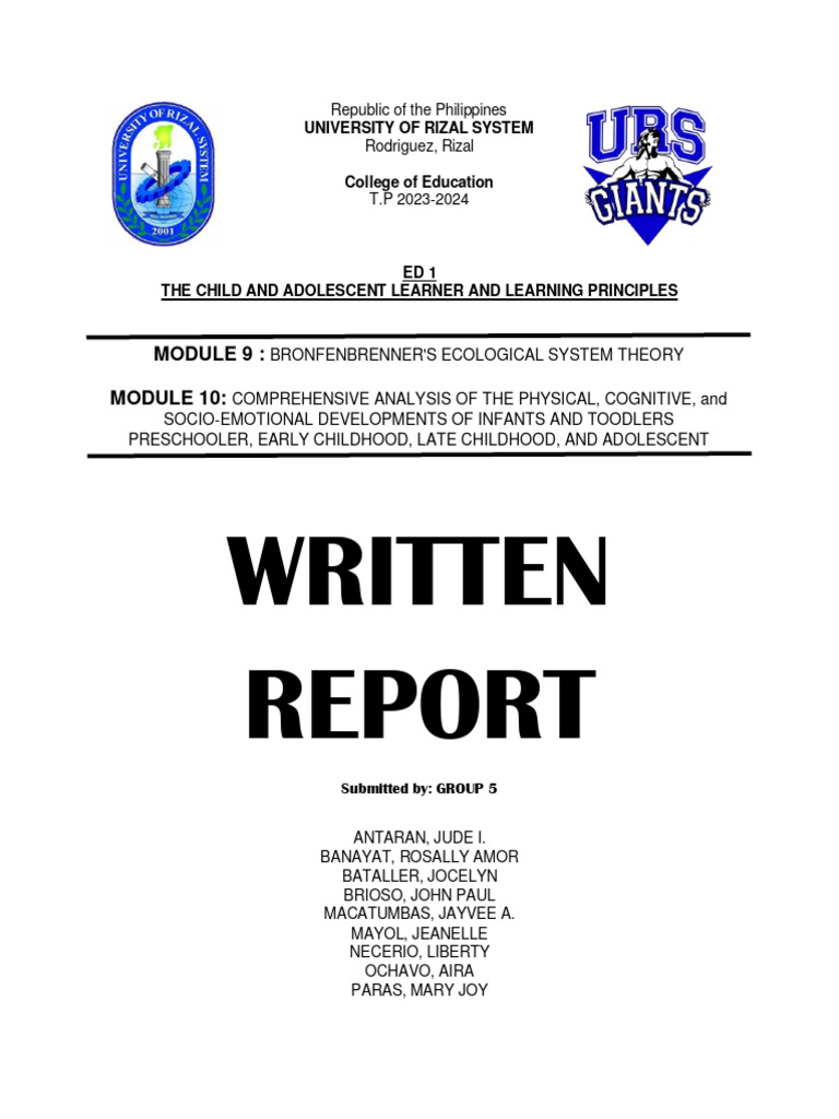 Written Report Module 9 and 10 | PDF | Child Development ...