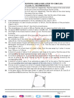 Practice Questions Areas Related To Circles Class X