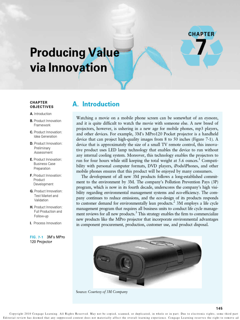 Chapter 7 Producing Value Via Innovation | PDF | Innovation | New ...