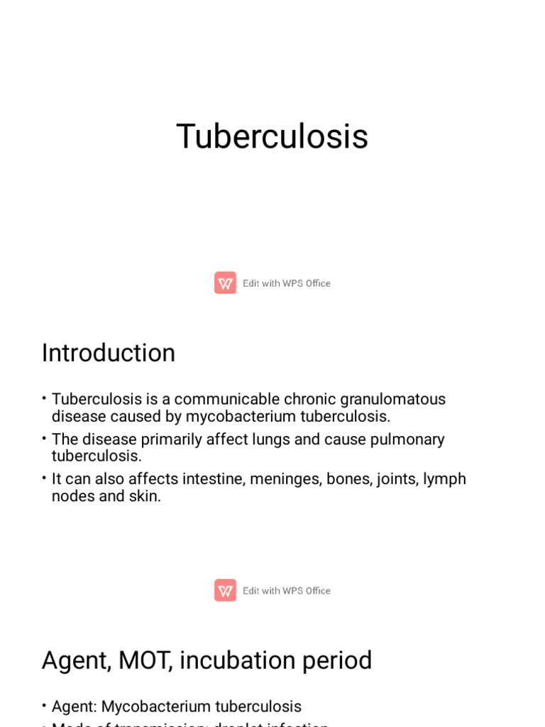 Tuberculosis Pdf Tuberculosis Lung